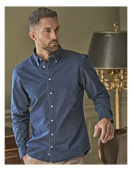 TEE-4002-Mens Casual Twill Shirt 2